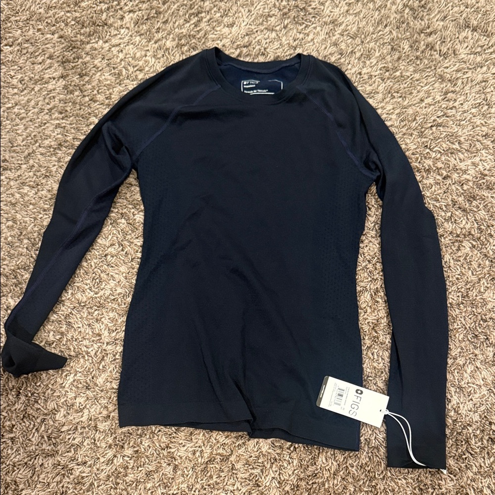 Figs Women's Navy Long Sleeve Salta Underscrub